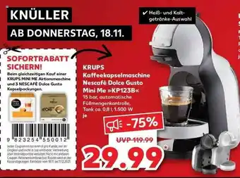 Kaufland Krups Kaffeekapselmaschine Nescafé Dolce Gusto Mini Me Kp123b Angebot