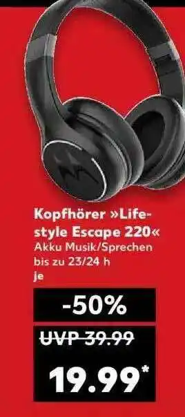 Kaufland Kopfhörer „lifestyle Escape 220“ Angebot