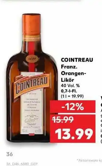 Kaufland Cointreau Orangen-likör Angebot