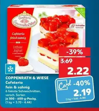 Kaufland Coppenrath & Wiese Cafeteria Fein & Sahnig Angebot