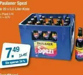 V Markt Paulaner Spezi Angebot