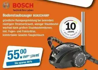 V Markt Bosch Bodenstaubsauger Bgn2champ Angebot