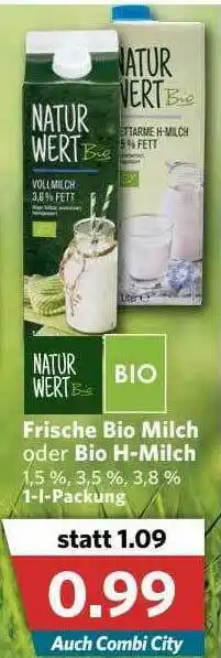 Combi Natur Wert Frische Bio Milch Oder Bio H-milch Angebot