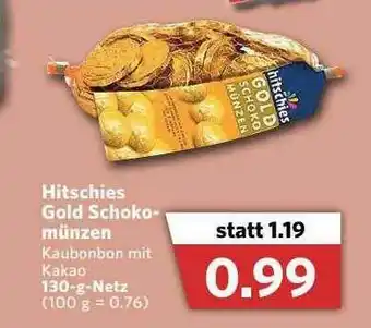 Combi Hitschies Gold Schoko Münzen Angebot