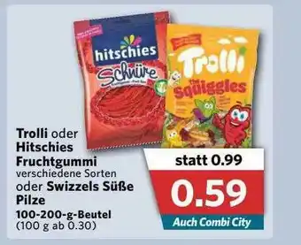 Combi Trolli Oder Hitschies Fruchtgummi Oder Swizzels Süße Pilze Angebot