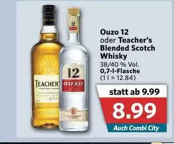 Combi Ouzo 12 Oder Teacher's Blended Scotch Whisky Angebot