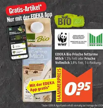 Marktkauf Edeka Bio Frische Fettarme Milch Oder Frische Vollmilch Angebot