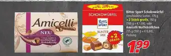 Marktkauf Ritter Sport Schokowürfel Oder Amicelli Waffelröllchen Angebot