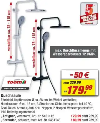 toom Baumarkt Duschsäule Angebot