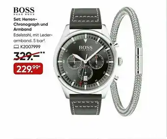 Galeria Boss Set: Herren-chronograph Und Armband Angebot