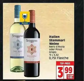 Edeka Italien Stemmari Weine Angebot