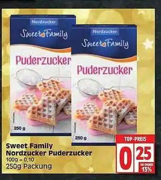 Edeka Sweet Family Nordzucker Puderzucker Angebot