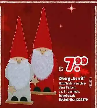 Hagebau Zwerg „gerrit“ Angebot