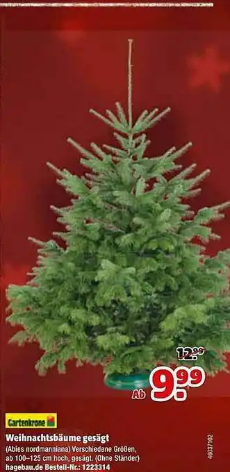 Hagebau Gartenkrone Weihnachtsbäume Gesägt Angebot