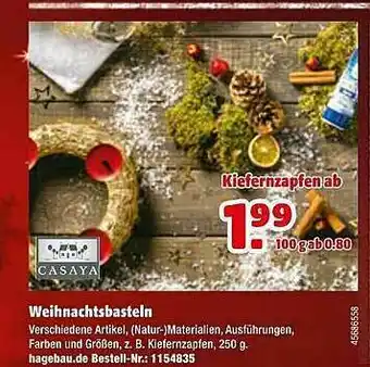 Hagebau Weihnachtsbasteln Casaya Angebot