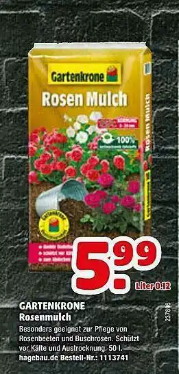 Hagebau Gartenkrone Rosenmulch Angebot