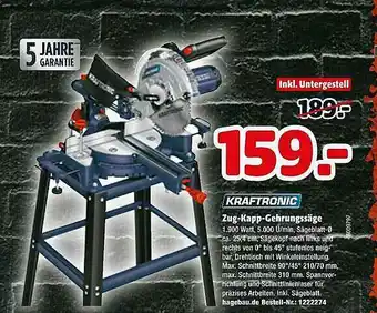 Hagebau Kraftronic Zug-kapp-gherungssäge Angebot