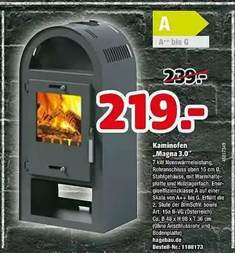 Hagebau Kaminofen „magna 3.0“ Angebot