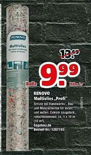 Hagebau Renovo Multivlies „profi“ Angebot