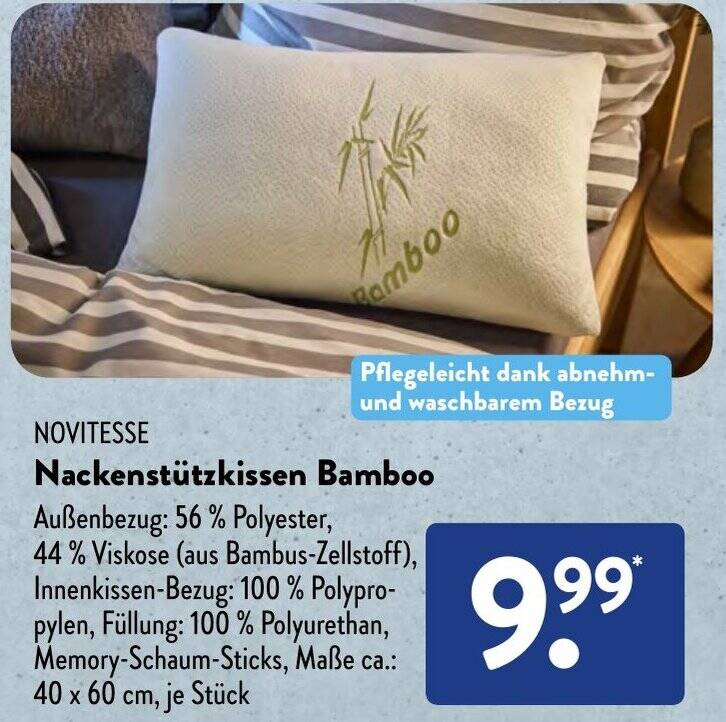 NOVITESSE Nackensttzkissen Bamboo Angebot bei Aldi Sd