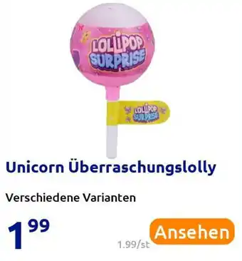 Action Unicorn überraschungslolly Angebot