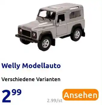 Action Welly Modellauto Angebot