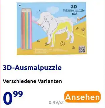 Action 3D Ausmalpuzzle Angebot