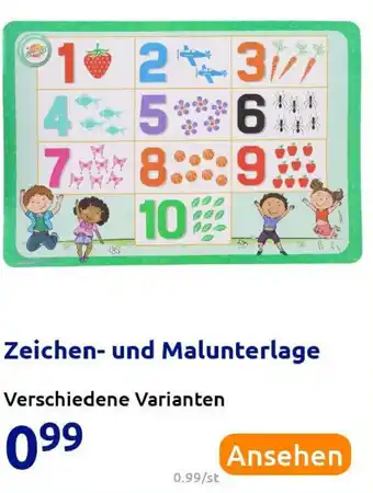 Action Zeichen und Malunterlage Angebot