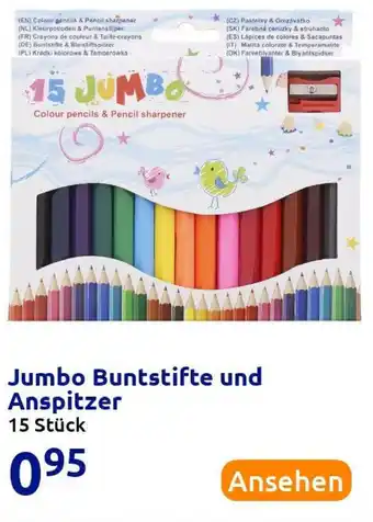 Action Jumbo Buntstifte und Anspitzer Angebot