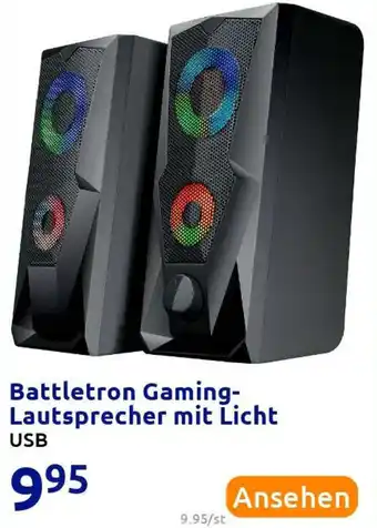 Action Battletron Gaming Lautsprecher mit Licht Angebot