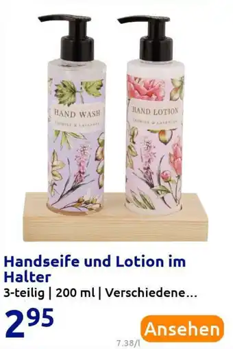 Action Handseife und Lotion im Halter 200ml Angebot