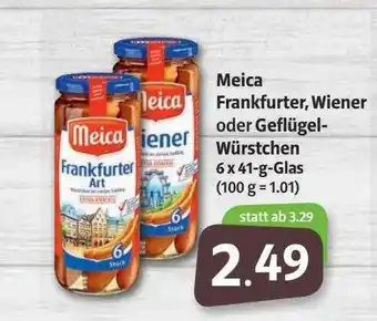 Nah & Frisch Meica Frankfurter, Wiener oder Geflügel Würstchen 6x41g Angebot