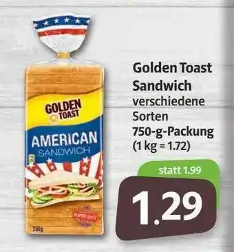 Nah & Frisch Golden Toast Sandwich 750g Angebot