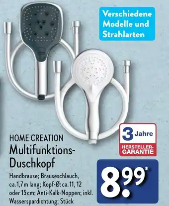 Aldi Nord HOME CREATION Multifunktions- Duschkopf Angebot