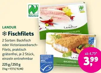 Biomarkt LANDUR Fischfilets Angebot