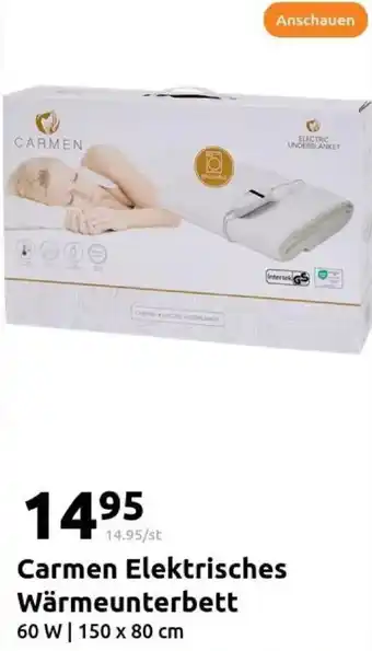 Action Carmen Elektrisches Wärmeunterbett Angebot