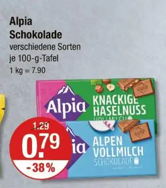 V Markt Alpia schokolade Angebot