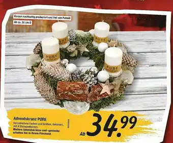 Hagebau Adventskranz Pure Angebot