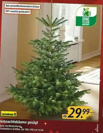 Hagebau Gartenkrone Weihnachtsbäume Gesägt Angebot