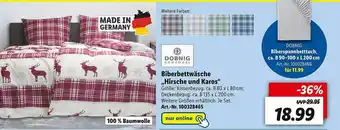 Lidl Dobnig Biberbettwäsche „hirsche Und Karos“ Angebot