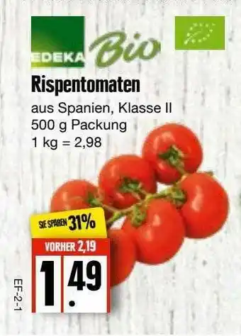 Edeka Frischemarkt Edeka Bio Rispentomaten Angebot