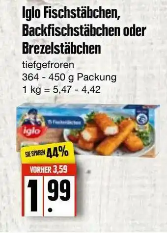 Edeka Frischemarkt Iglo Fischstäbchen, Backfischstäbchen Oder Brezelstäbchen Angebot