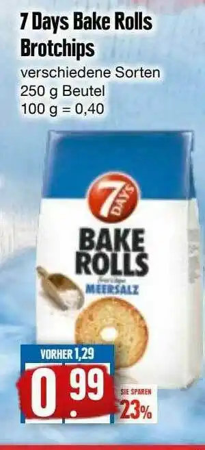 Edeka Frischemarkt 7 Days Bake Rolls Brotchips Angebot