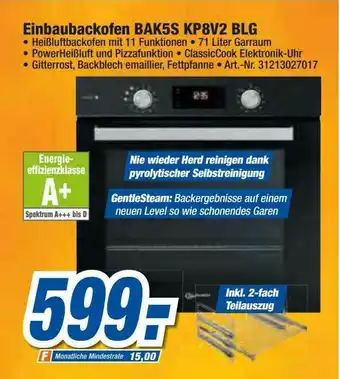 expert Techno Land Einbaubackofen Bak5s Kp8v2 Blg Angebot