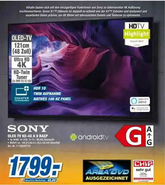 expert Techno Land Sony Oled Tv Ke-48a9baep Angebot