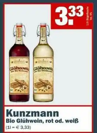 Fränky Getränke Kunzmann Bio Glühwein, Rot Oder Weiß Angebot