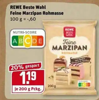 REWE Kaufpark Rewe Beste Wahl Feine Marzipan Rohmasse Angebot