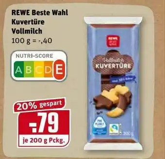 REWE Kaufpark Rewe Beste Wahl Kuvertüre Vollmilch Angebot