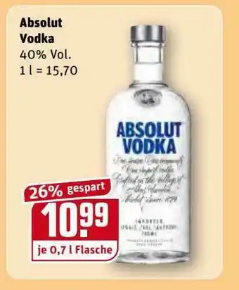 REWE Kaufpark Absolut Vodka Angebot