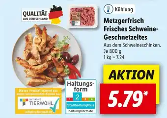 Lidl Metzgerfrisch frisches schweine-geschnetzeltes Angebot